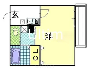 カームネス祇園南【1階】の間取り