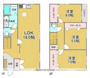 千葉県松戸市二ツ木【一戸建】の間取り