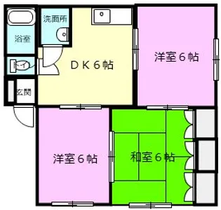 コンフォート油見【1階】の間取り