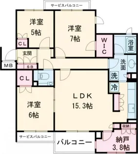 アトラス国領セントラルコート【1階】の間取り