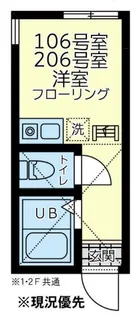 ユナイト渡田ジェイムス・フランク【2階】の間取り