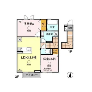 D-ROOM南高江【2階】の間取り