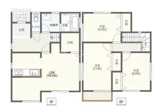 静岡県浜松市中央区高丘西3【一戸建】の間取り
