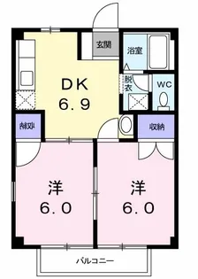 クワイエットハイツA【2階】の間取り