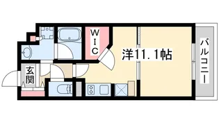 アパートメンツ江坂【10階】の間取り