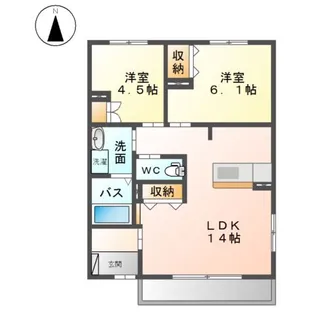 プリモアモーレ【1階】の間取り