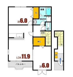 ベルフラワー【2階】の間取り
