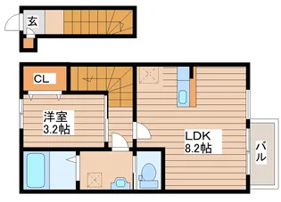 ディアコートIIB【2階】の間取り