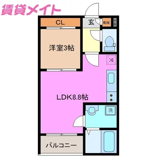 REGALEST白須賀【1階】の間取り