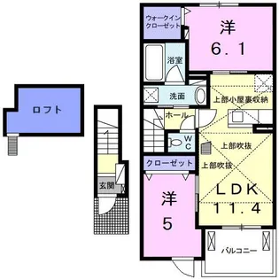 シェ モアI【2階】の間取り