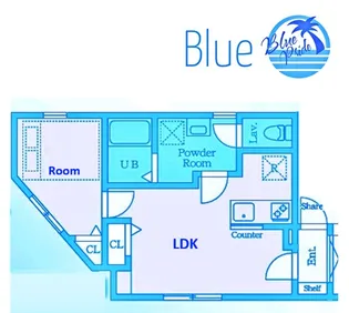 COAST TERRACE II 逗子新宿【1階】の間取り