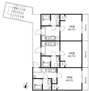 横浜コリーヌモダン【1階】の間取り