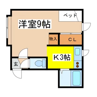 ハイツあわの【1階】の間取り