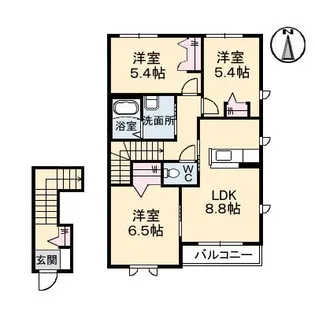 シャーメゾン南青山【2階】の間取り