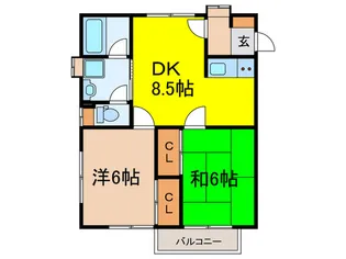 逆瀬川ハウス【1階】の間取り