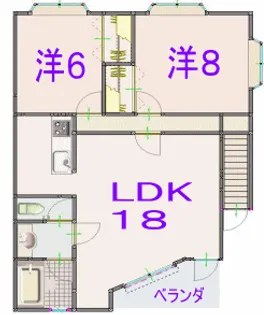 グランデージュ ハーモニーB棟【1階】の間取り