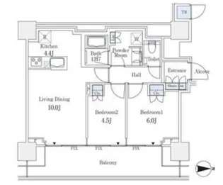 THE COURT神宮外苑【11階】の間取り