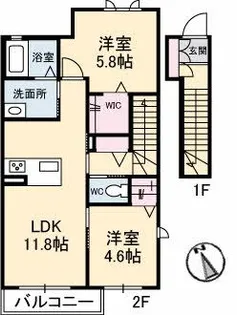 フェリシード さおの森【2階】の間取り