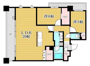 クリオ渡辺通アーバンマークス【11階】の間取り