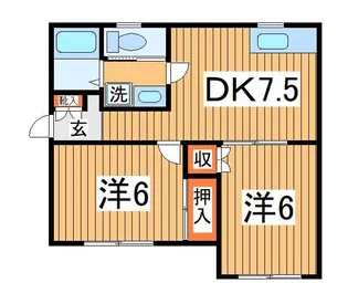 雅弐番館【1階】の間取り