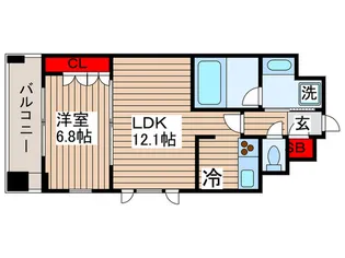 エスティメゾン銀座【10階】の間取り