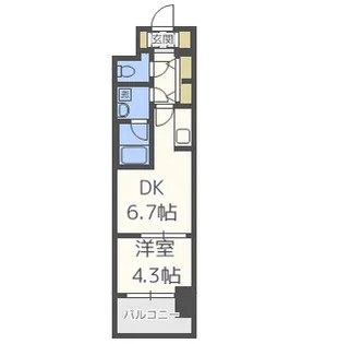レオンコンフォート難波南【3階】の間取り