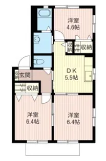 ミラコスタB【1階】の間取り