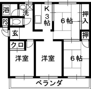 メゾン一番館【2階】の間取り