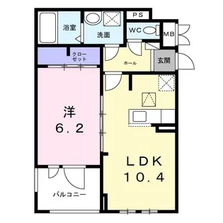 ベーネ・ウノ【1階】の間取り