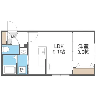 アプリーレ手稲【3階】の間取り