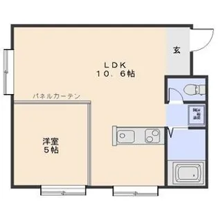 クオーレ晩翠通【3階】の間取り