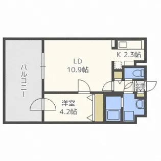 インボイス札幌レジデンス【8階】の間取り