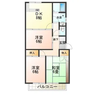 グランドゥール平清水【1階】の間取り