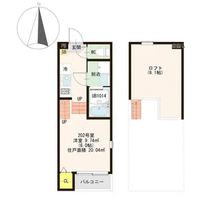 ホロニナテラス【2階】の間取り