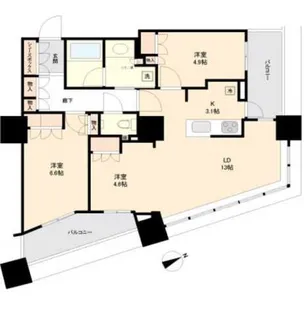 ザ・パークハウス西新宿タワー60【48階】の間取り