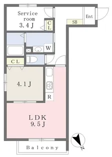 ワンズレジデンス亀戸【2階】の間取り