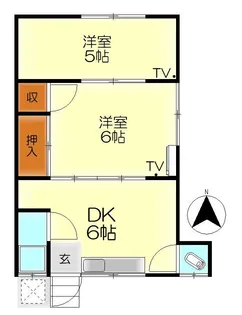 西原アパートIV【2階】の間取り