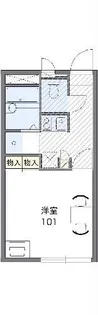 レオパレスカルーナ【3階】の間取り