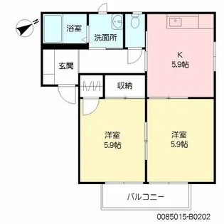 フォーレス三城 B棟【2階】の間取り