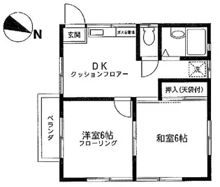 ルミエ-ル三保【2階】の間取り