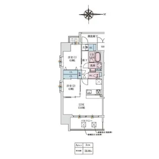 スプランディッドあびこ駅前【2階】の間取り