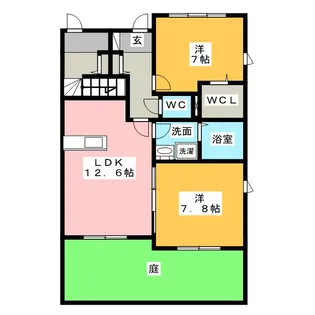 エスペランサ古城【1階】の間取り