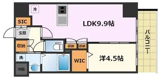プレイズシード名古屋亀島【8階】の間取り