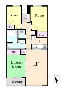 久喜東マンション【2階】の間取り