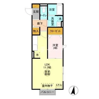 アヴァンティ佐和【2階】の間取り