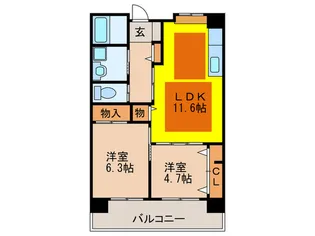OPH北千里駅前4号棟【8階】の間取り