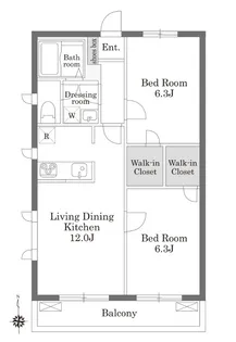 ベルメゾン【2階】の間取り