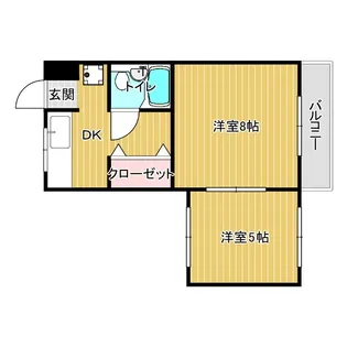 ハイツ桃山【2階】の間取り