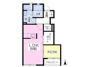 ウッドベル【1階】の間取り