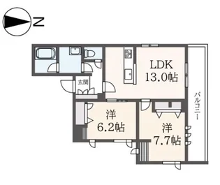 クレッセント【2階】の間取り